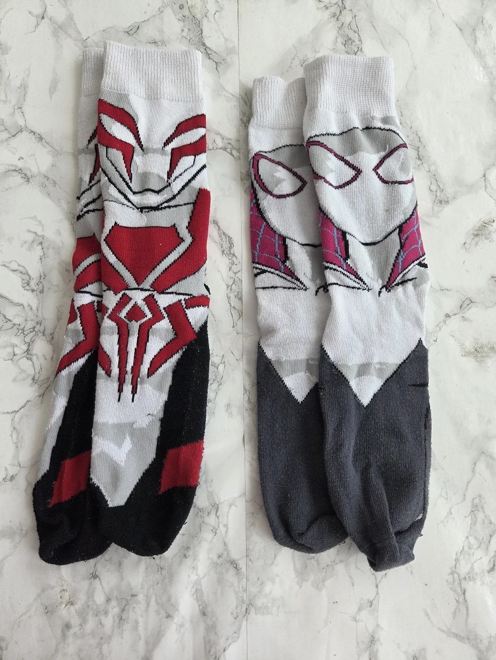 Bundle of 8 Pairs Marvel Spider-Man Crew Socks – Used – Mens/Youth